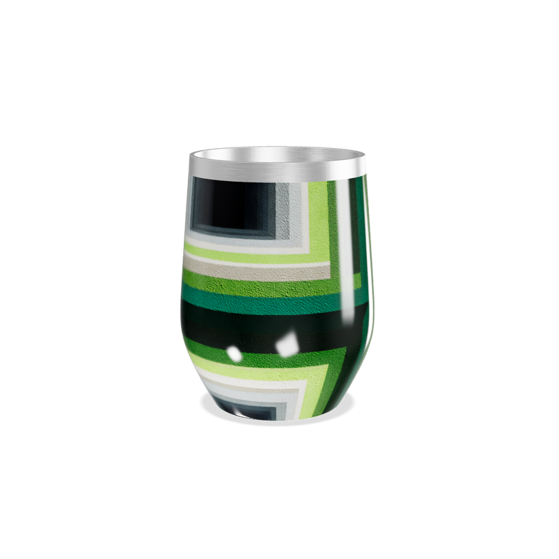 Copo Térmico Slim - Verde Geométrico Inox