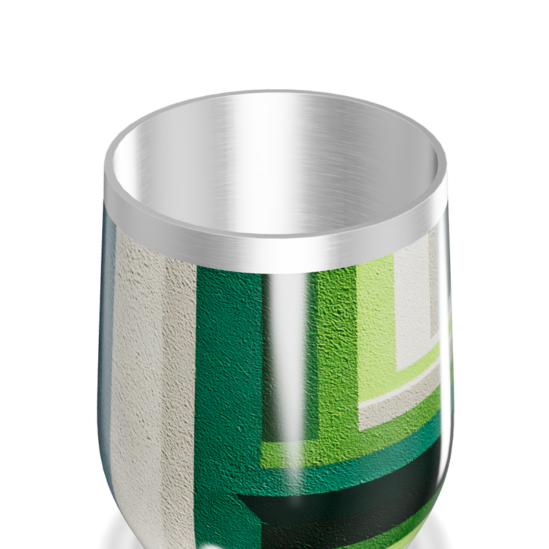 Copo Térmico Slim - Verde Geométrico Inox