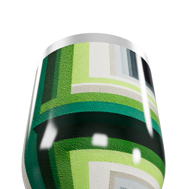 Copo Térmico Slim - Verde Geométrico Inox