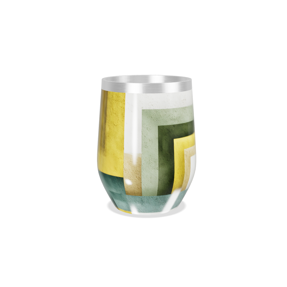 Copo Térmico Slim - Design Geométrico Colorido