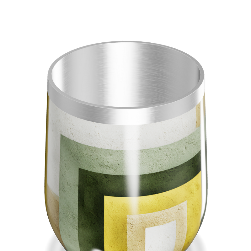 Copo Térmico Slim - Design Geométrico Colorido