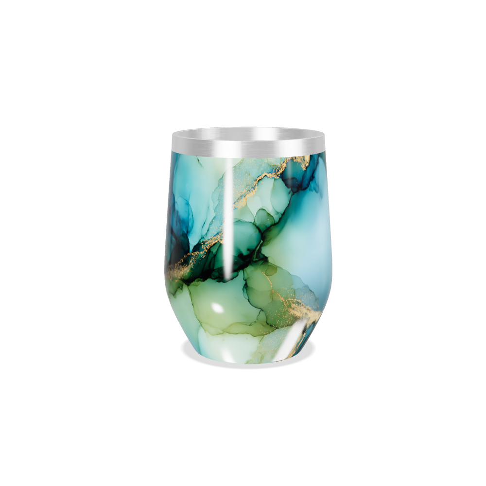 Copo Térmico Slim - Azul Mármore Inox