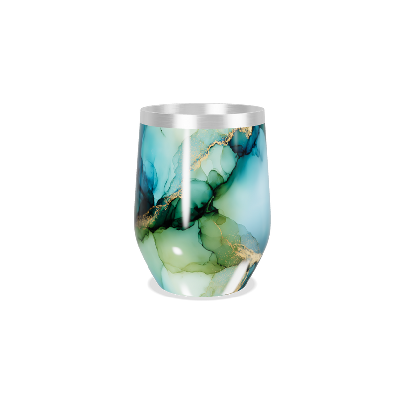 Copo Térmico Slim - Azul Mármore Inox