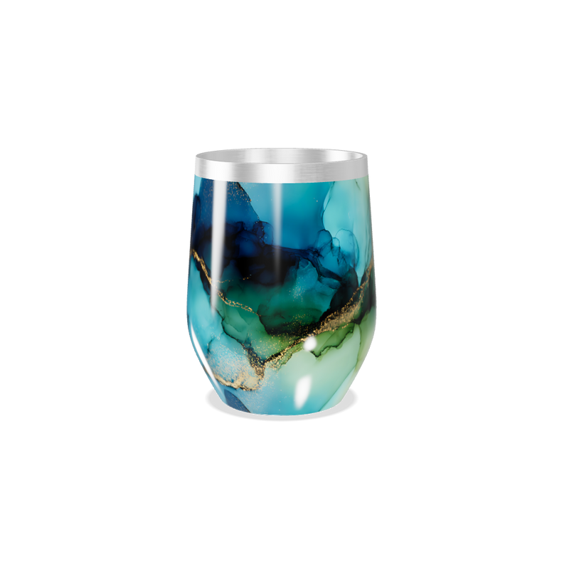 Copo Térmico Slim - Azul Mármore Inox