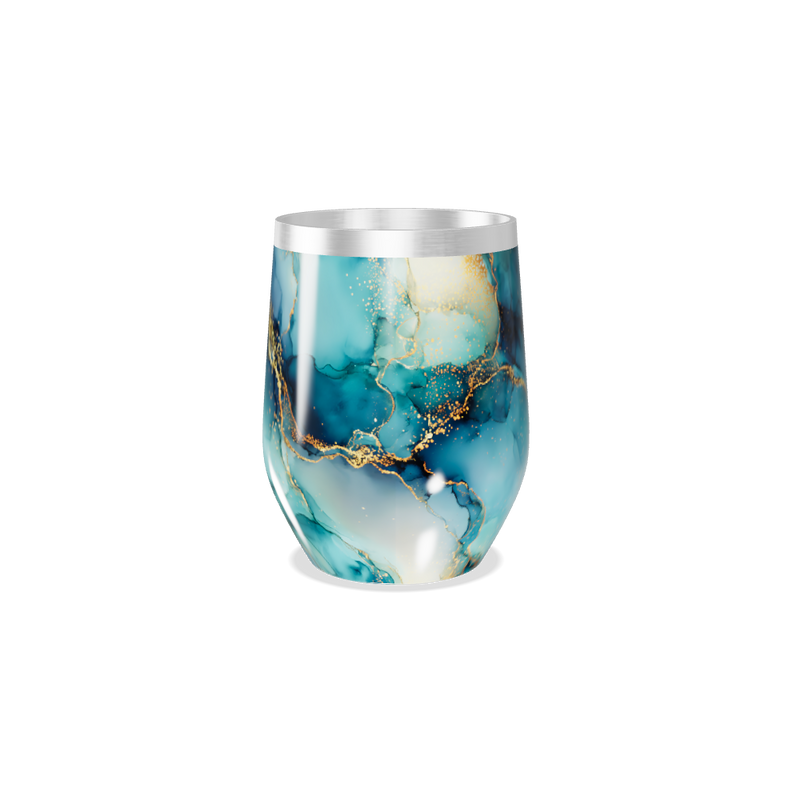 Copo Térmico Slim - Azul Mármore aço inox