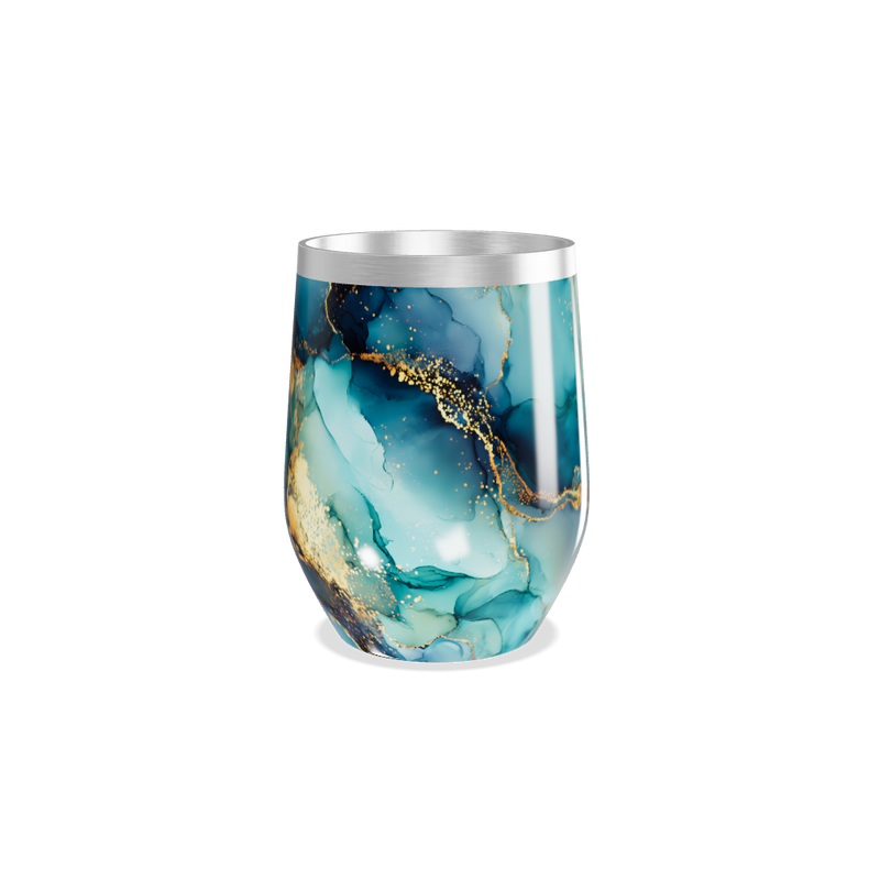 Copo Térmico Slim - Azul Mármore aço inox