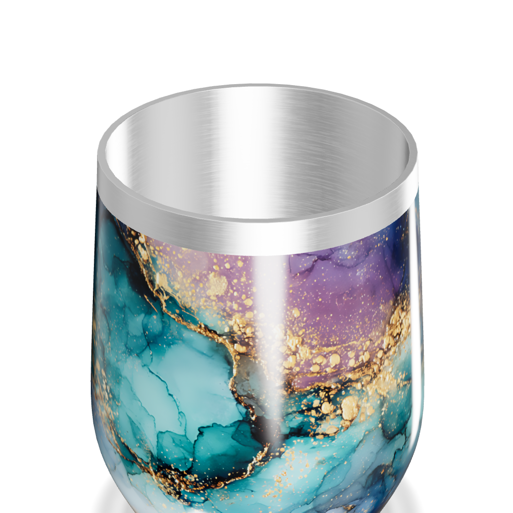 Copo Térmico Slim - Mármore Colorido Aço Inox