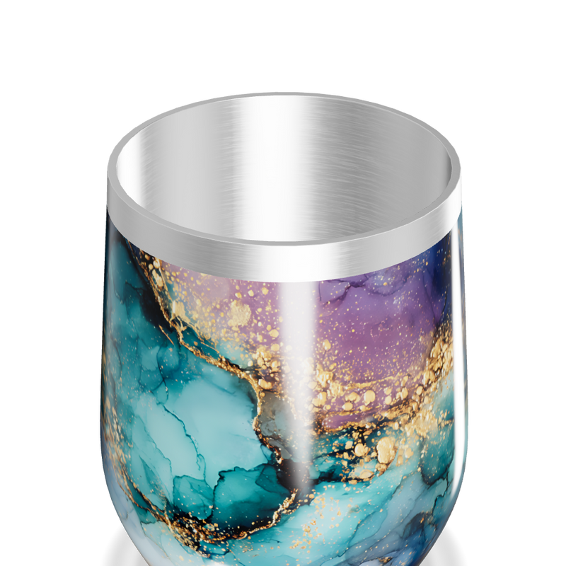 Copo Térmico Slim - Mármore Colorido Aço Inox