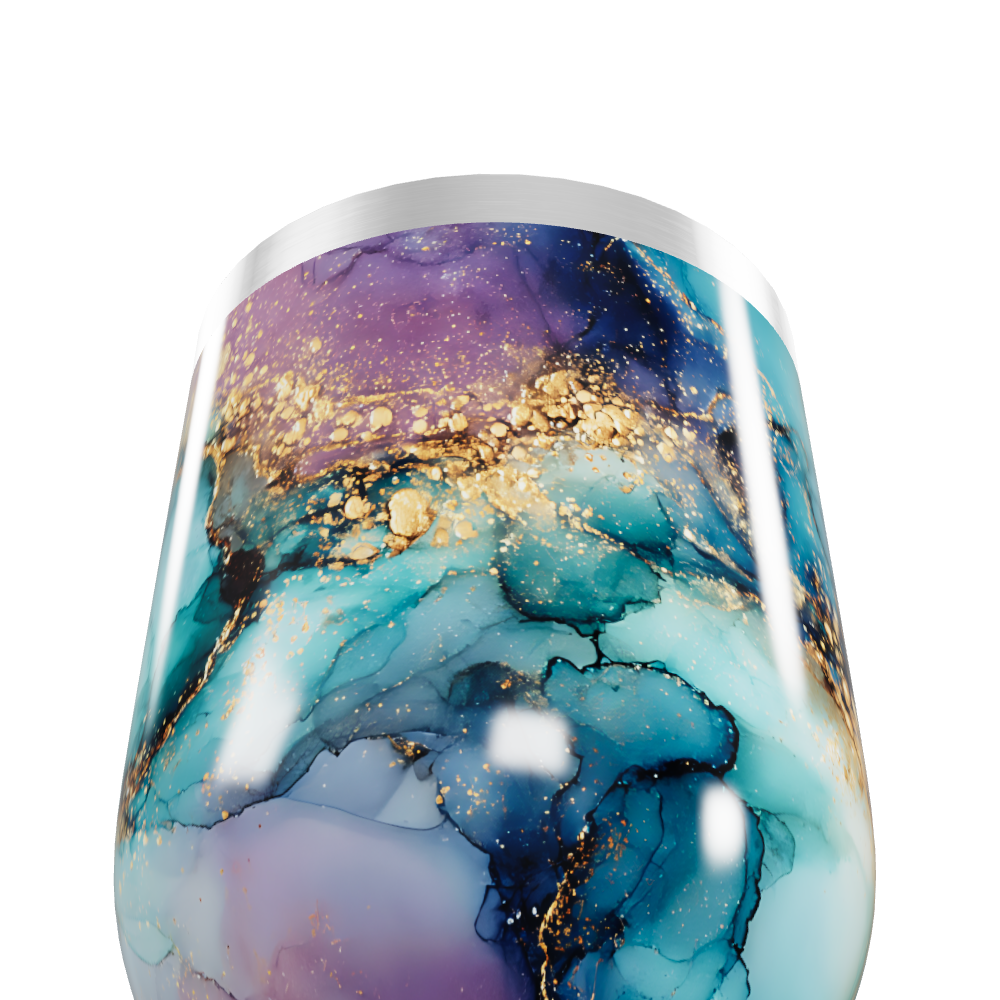 Copo Térmico Slim - Mármore Colorido Aço Inox