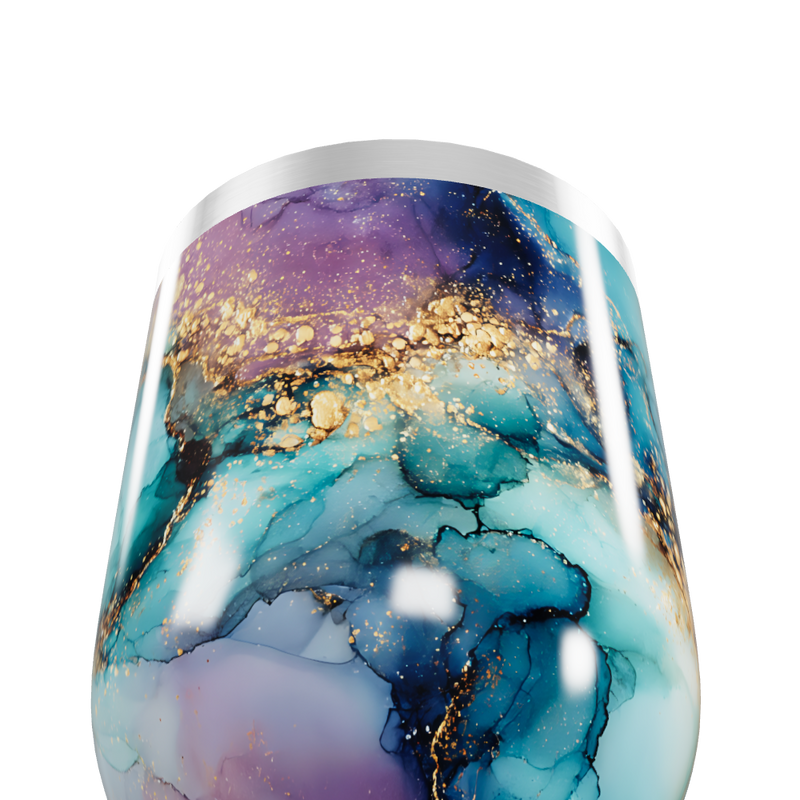 Copo Térmico Slim - Mármore Colorido Aço Inox