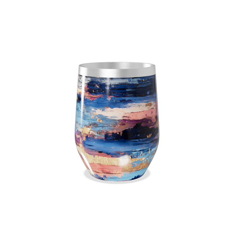 Copo Térmico Slim - Abstrato Multicolorido Inox