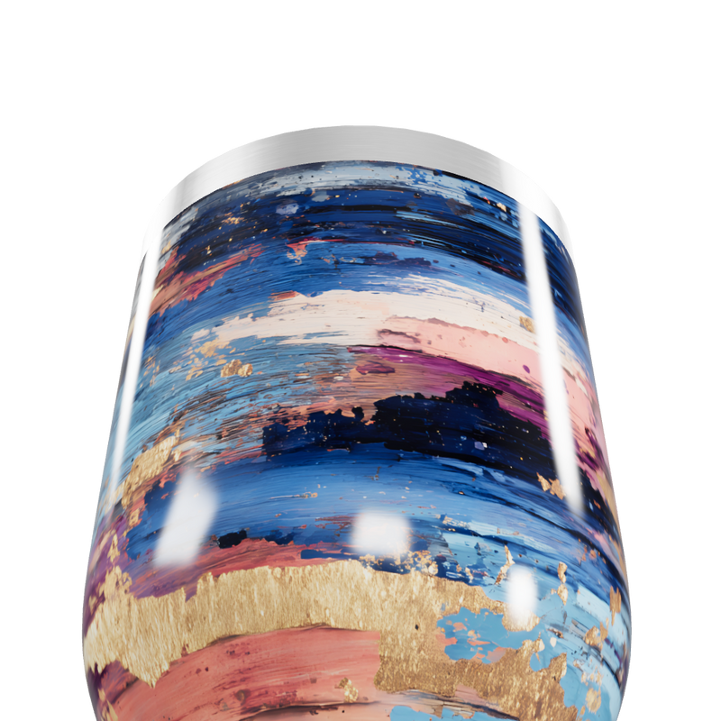 Copo Térmico Slim - Abstrato Multicolorido Inox