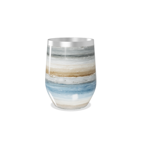 Copo Térmico Slim - Listrado Azul e Bege