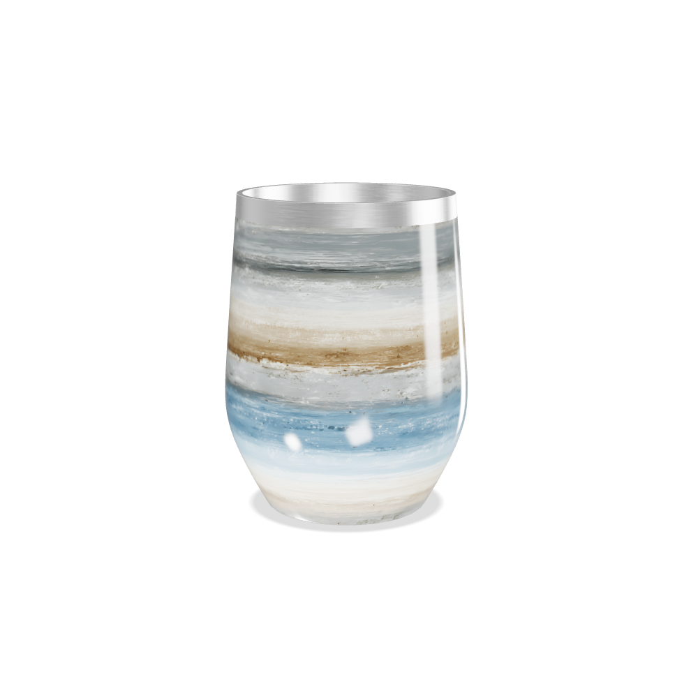 Copo Térmico Slim - Listrado Azul e Bege