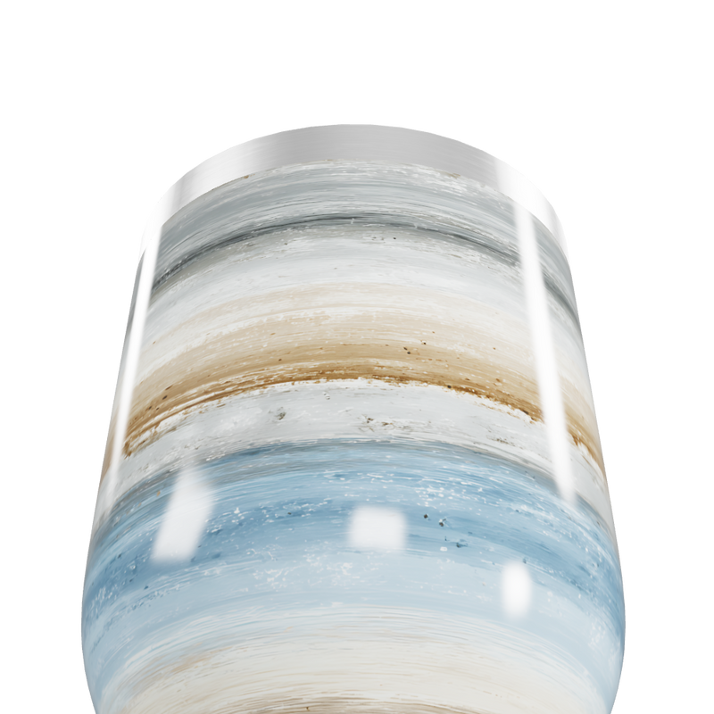 Copo Térmico Slim - Listrado Azul e Bege