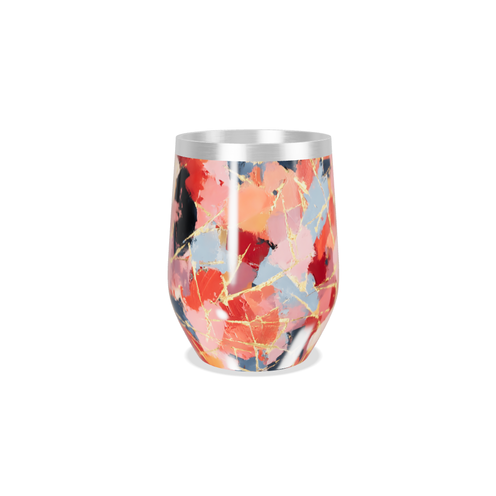 Copo Térmico Slim - Estampa Abstrata Colorida