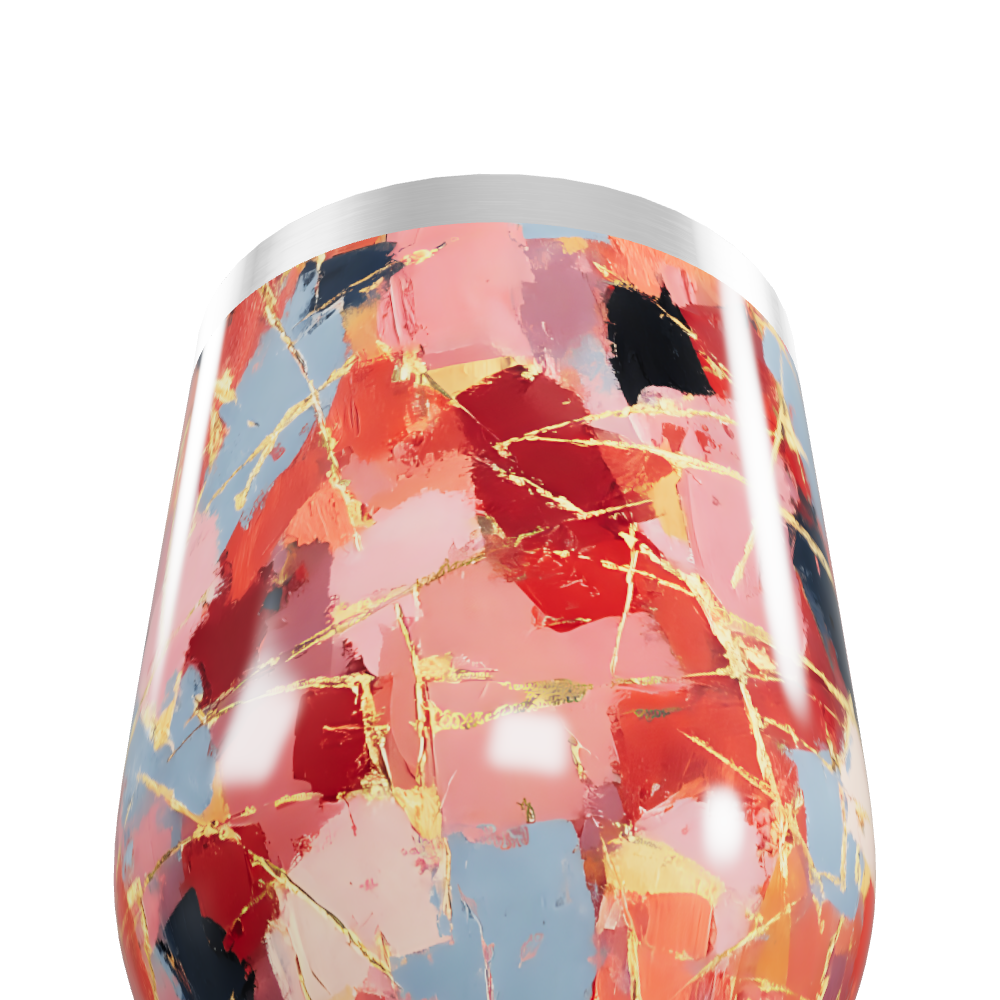 Copo Térmico Slim - Estampa Abstrata Colorida