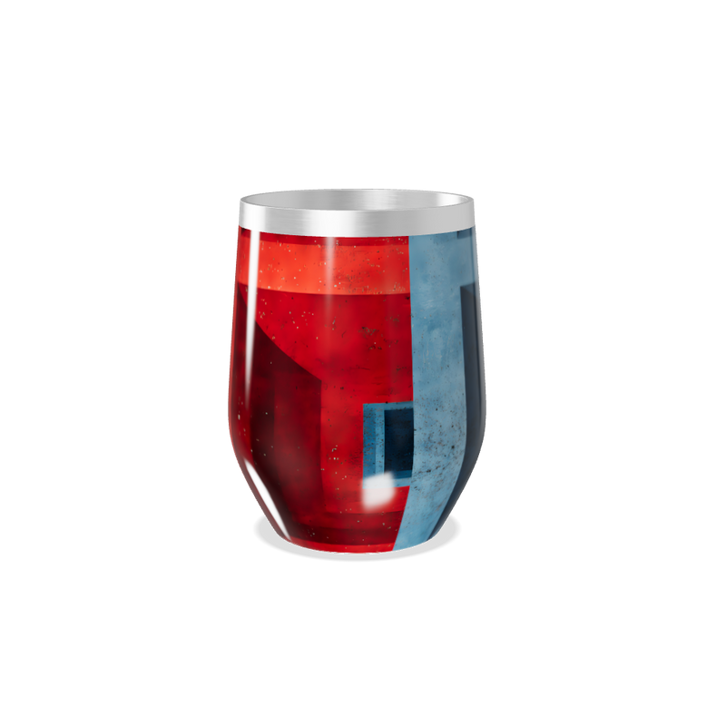 Copo Térmico Slim - Vermelho e Azul Inox