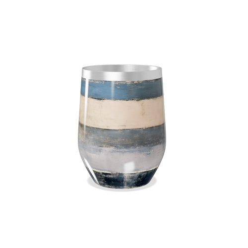 Copo Térmico Slim - Listras Azul e Bege