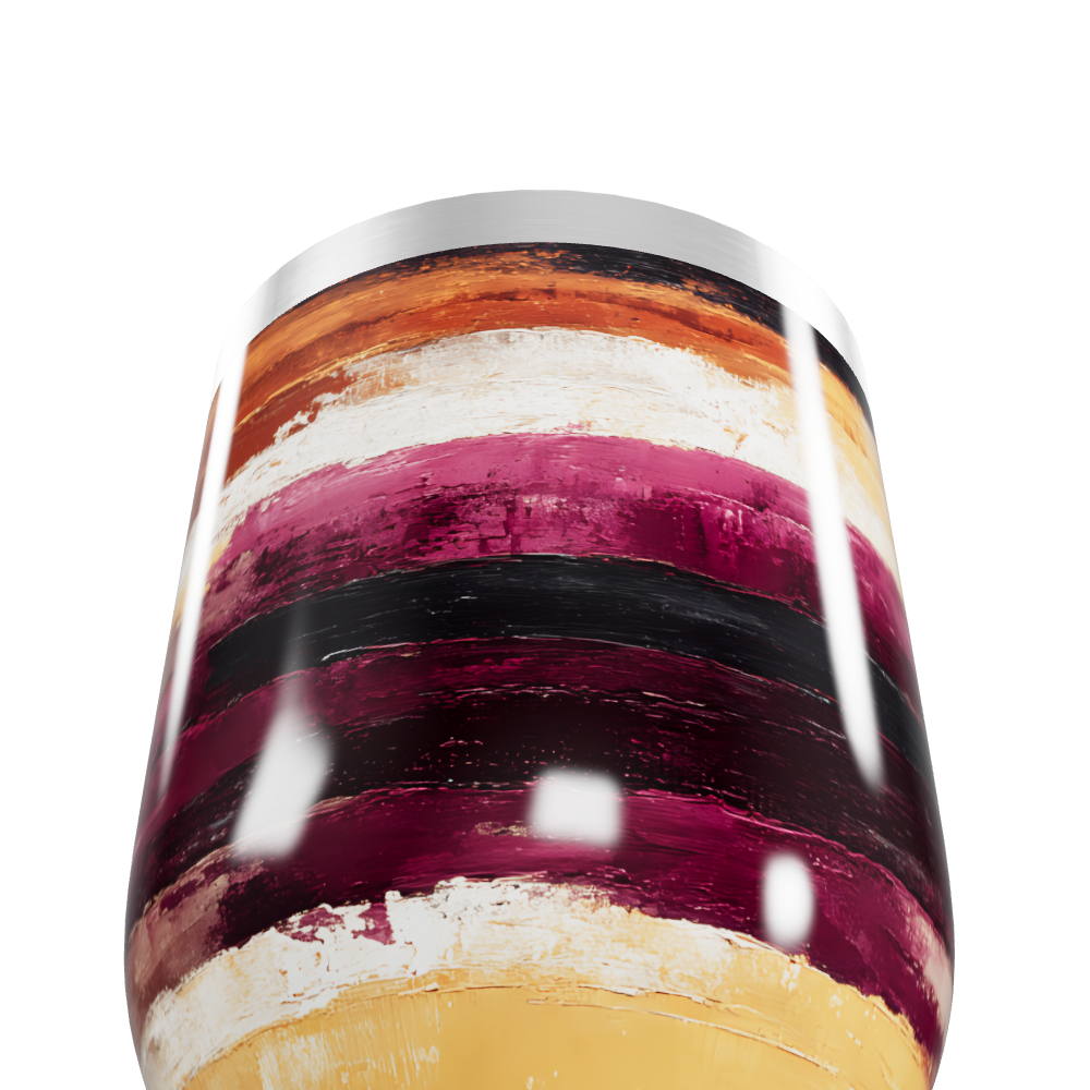 Copo Térmico Slim - Listrado Colorido Inox