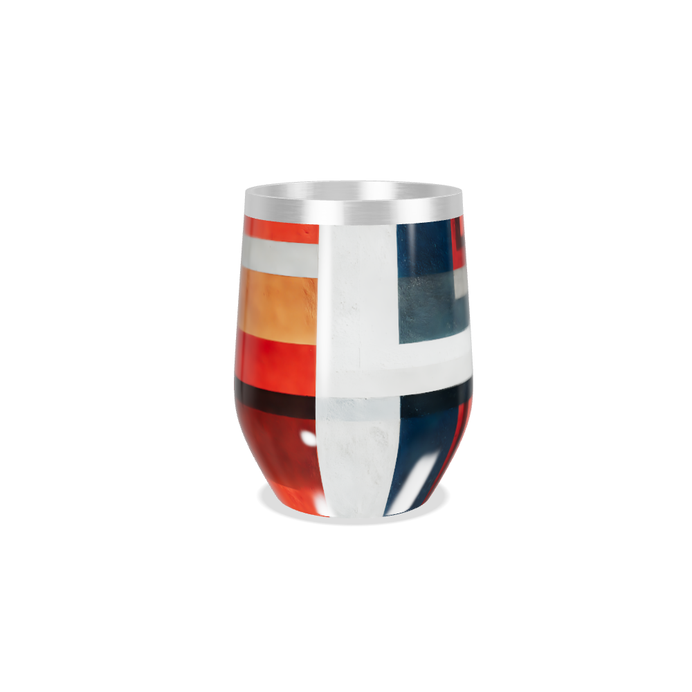 Copo Térmico Slim - Geométrico Colorido Aço Inox