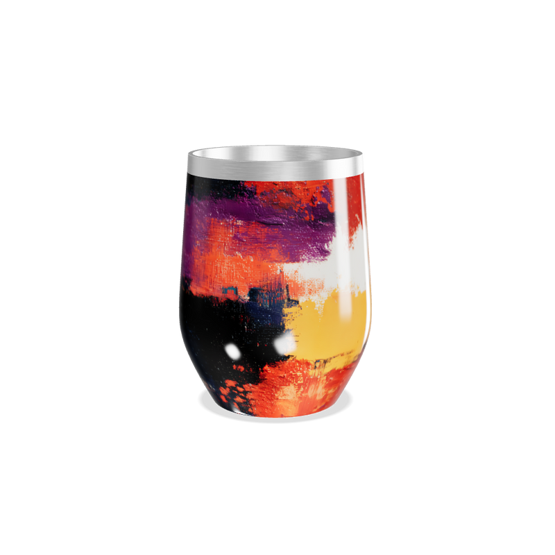 Copo Térmico Slim - Estampa Abstrata Multicolorida