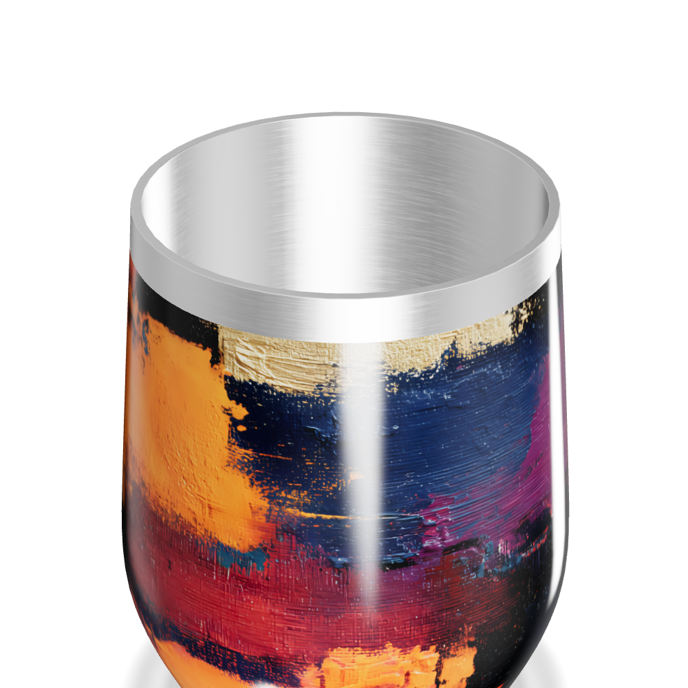 Copo Térmico Slim - Estampa Abstrata Multicolorida