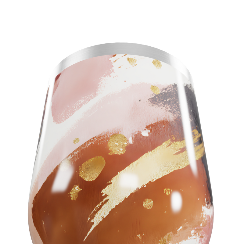 Copo Térmico Slim - Colorido com Dourado