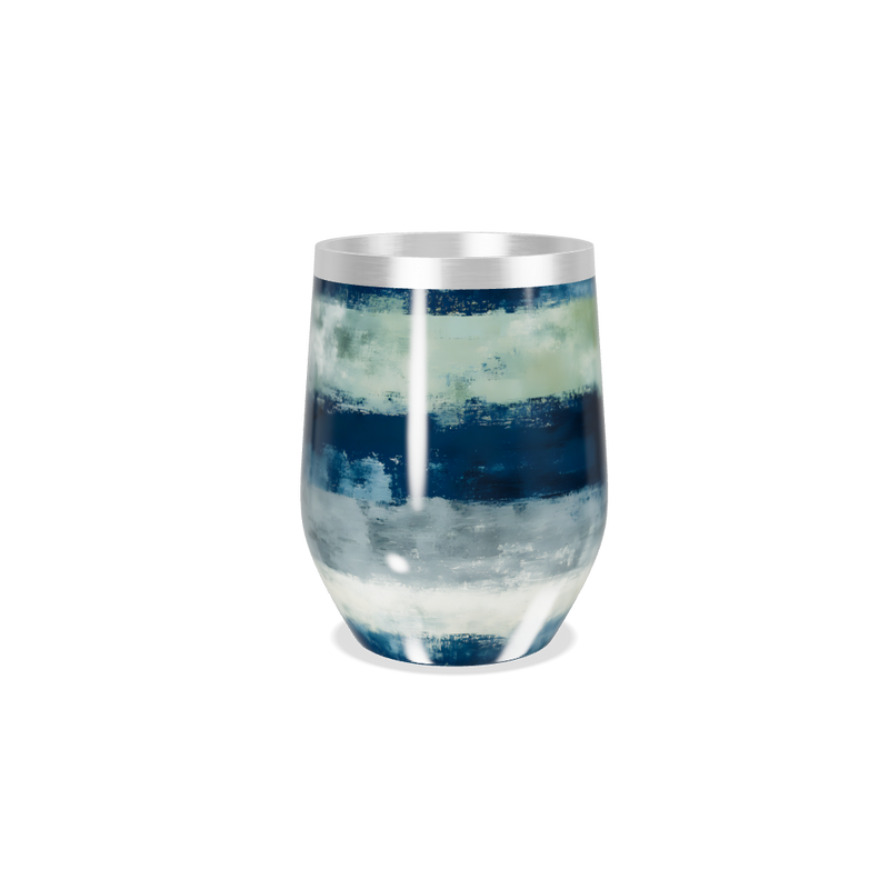 Copo Térmico Slim - Azul e Verde Listrado