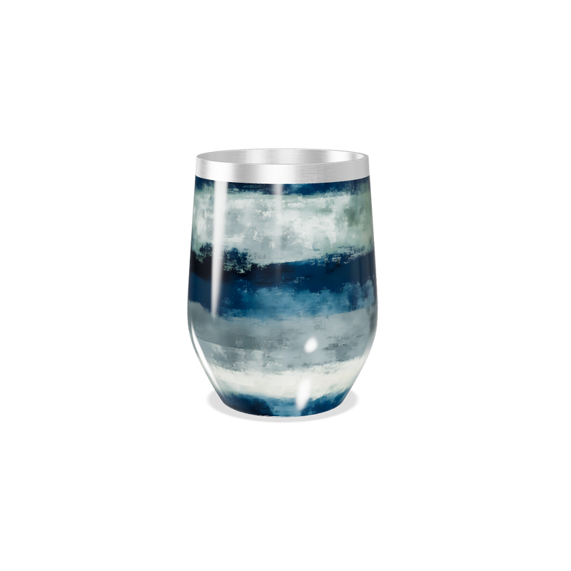 Copo Térmico Slim - Azul e Verde Listrado