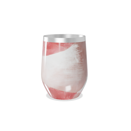 Copo Térmico Slim - Rosa com Faixa Branca