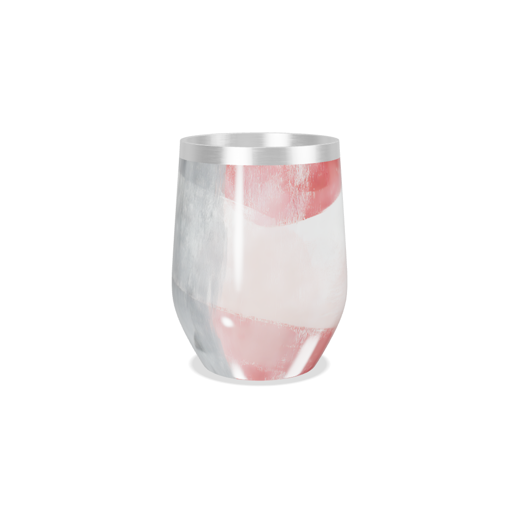 Copo Térmico Slim - Rosa com Faixa Branca