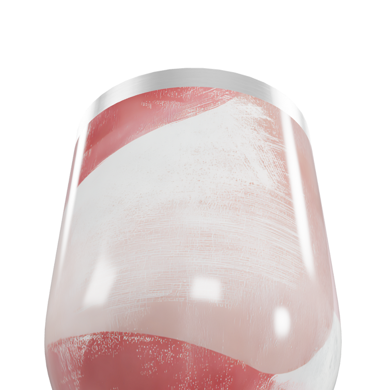 Copo Térmico Slim - Rosa com Faixa Branca