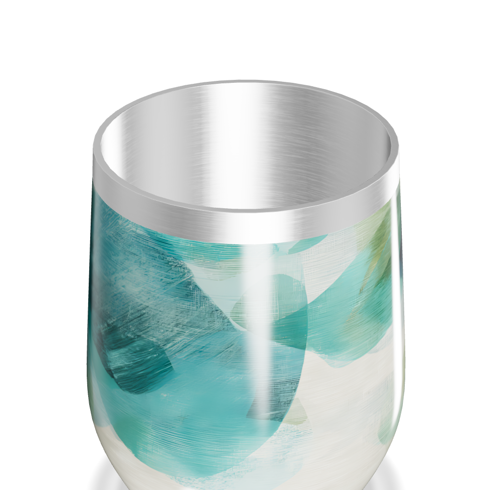 Copo Térmico Slim - Abstrato Verde Azul