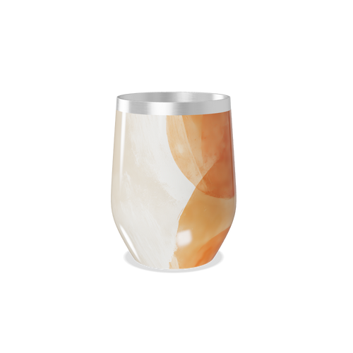 Copo Térmico Slim - Estampa Abstrata Laranja