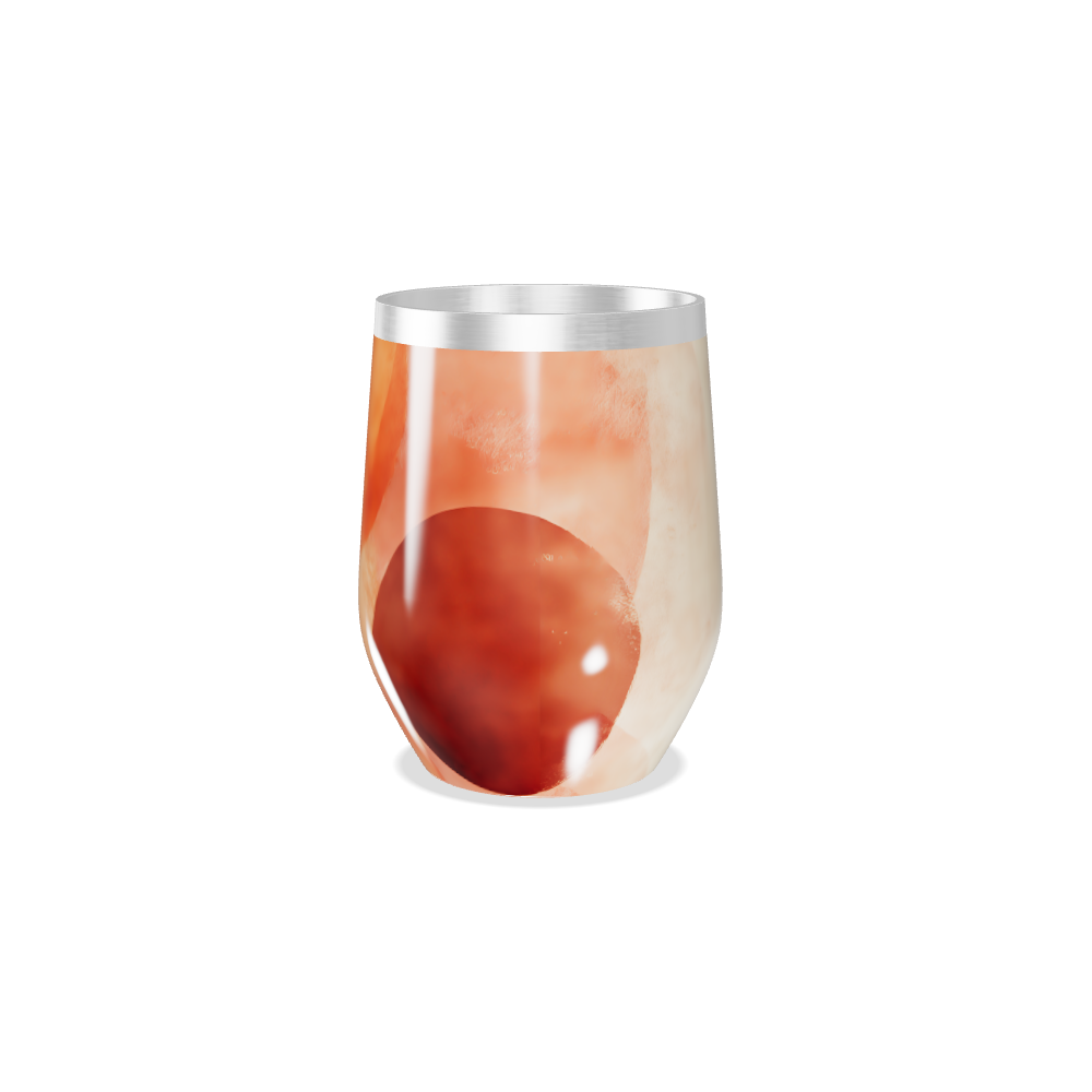 Copo Térmico Slim - Estampa Abstrata Laranja