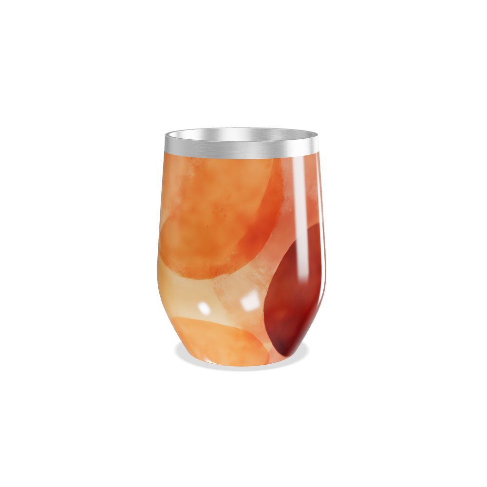 Copo Térmico Slim - Estampa Abstrata Laranja