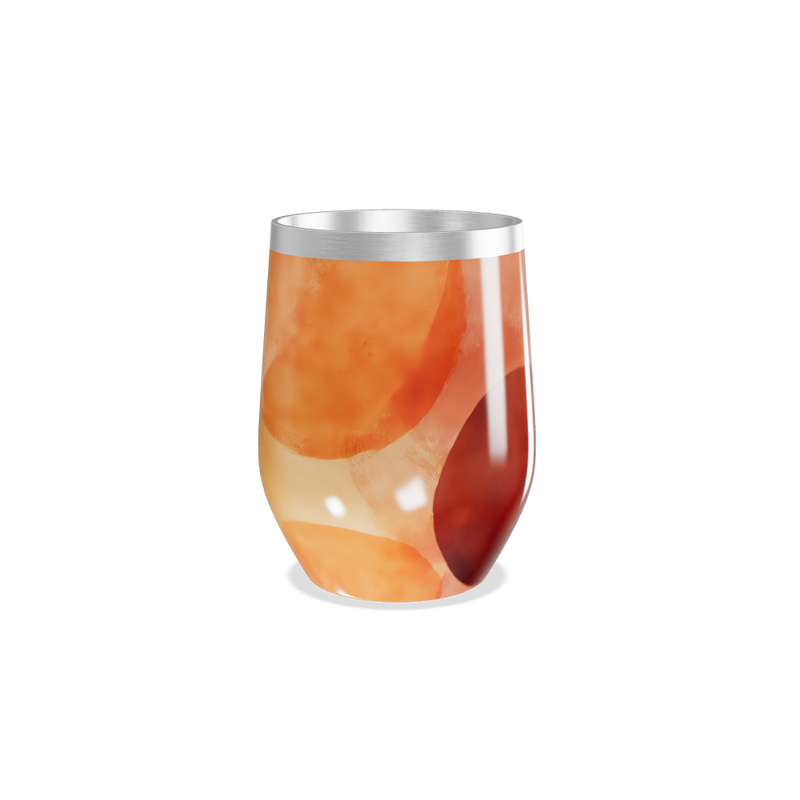 Copo Térmico Slim - Estampa Abstrata Laranja