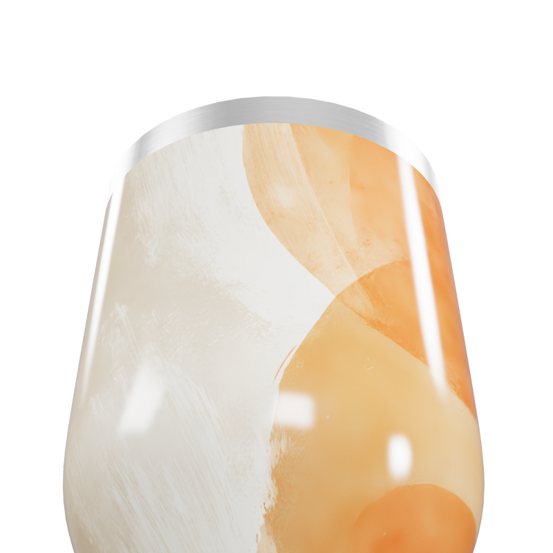 Copo Térmico Slim - Estampa Abstrata Laranja