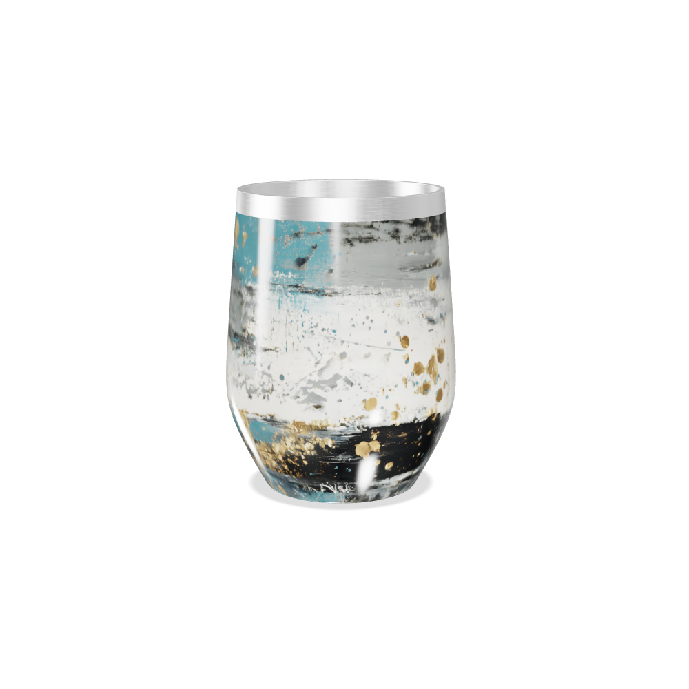 Copo Térmico Slim - Abstrato Multicor Aço