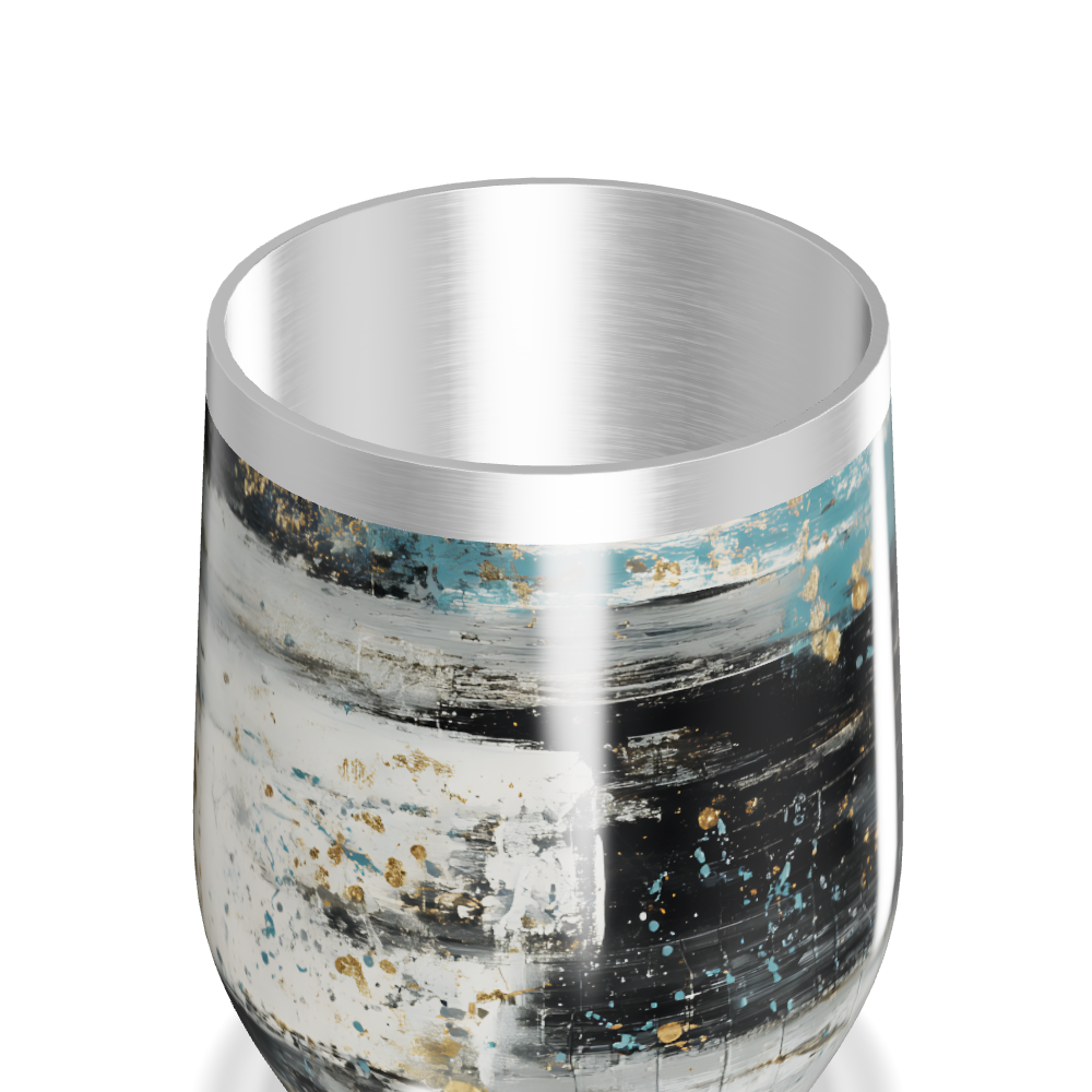 Copo Térmico Slim - Abstrato Multicor Aço