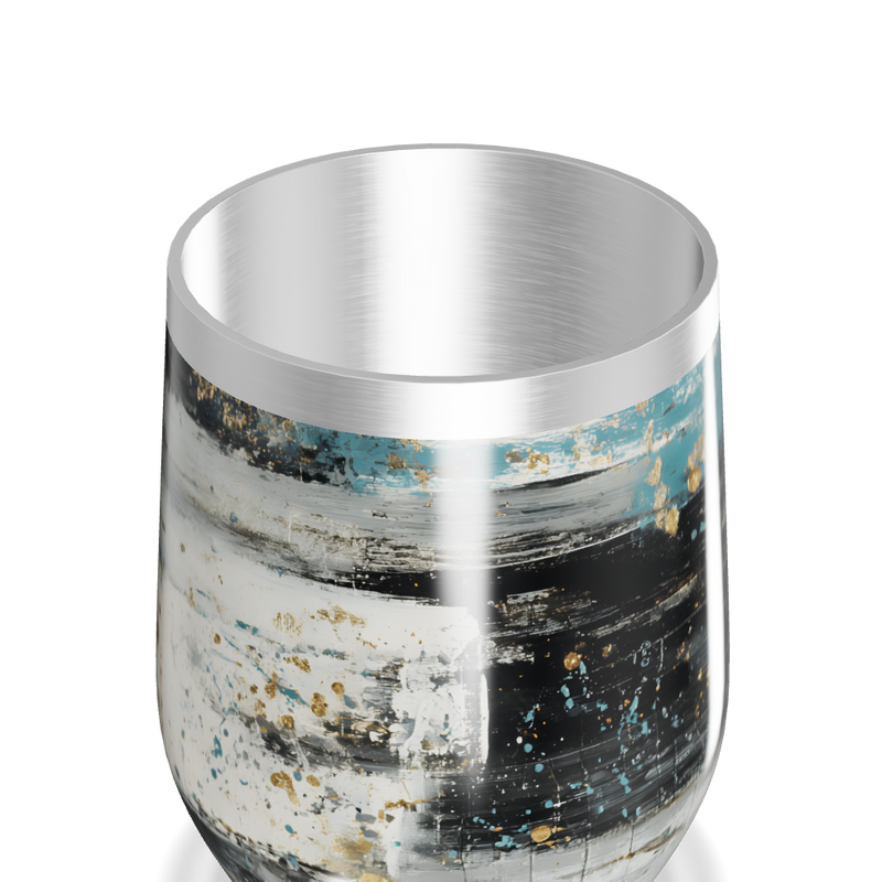 Copo Térmico Slim - Abstrato Multicor Aço