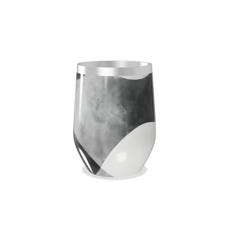 Copo Térmico Slim - Preto e Branco Aço Inox