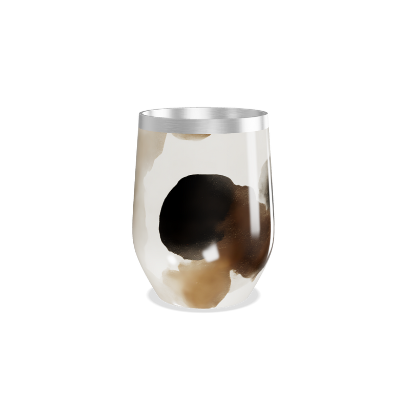 Copo Térmico Slim - Estampa Abstrata Bege