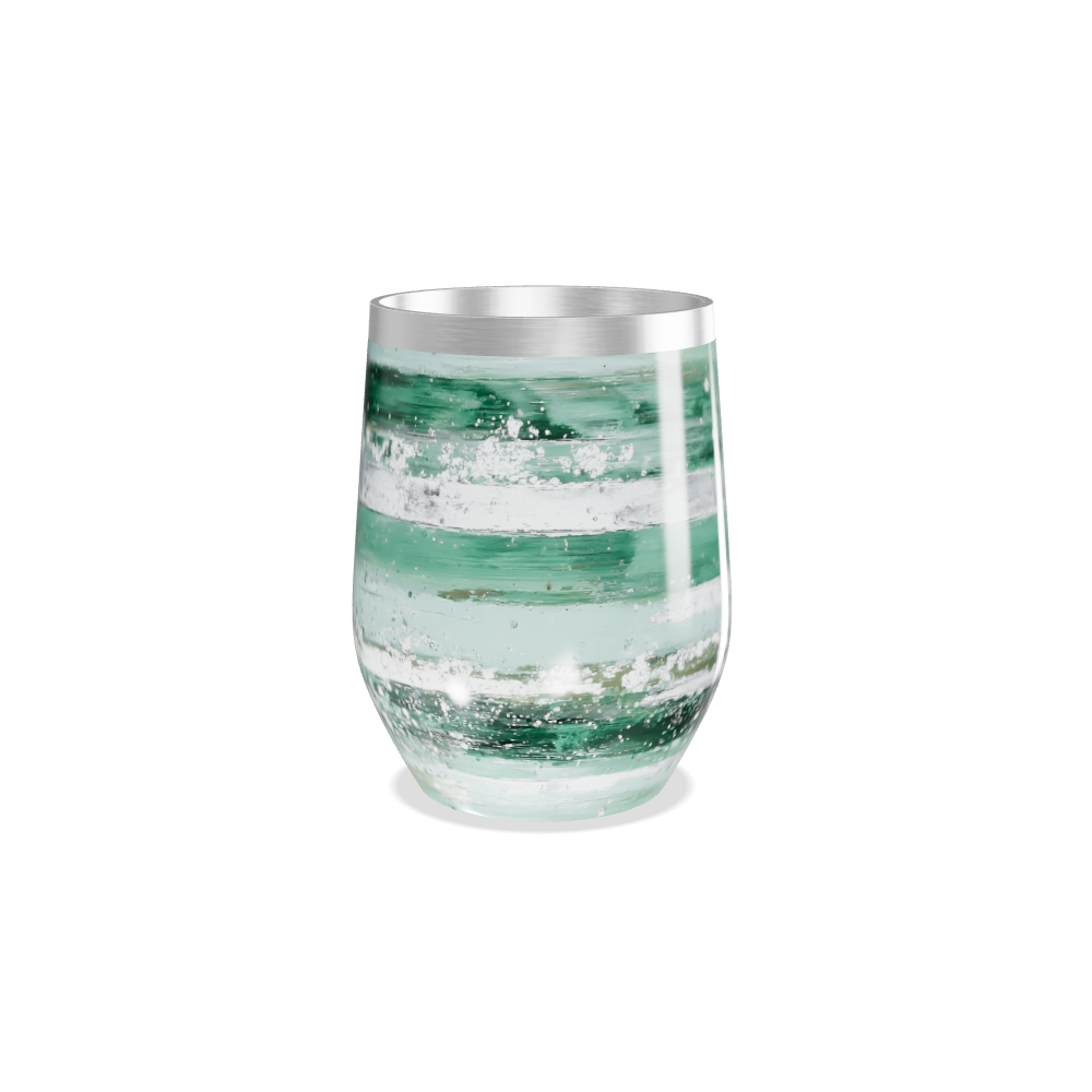 Copo Térmico Slim - Verde Mármore Vidro