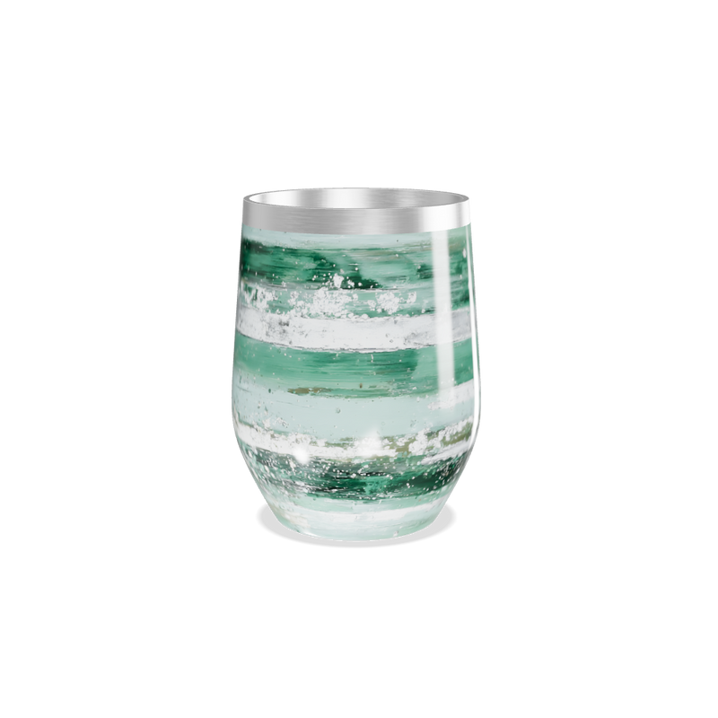 Copo Térmico Slim - Verde Mármore Vidro
