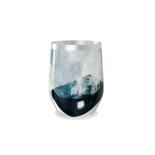 Copo Térmico Slim - Estampa Geométrica Azul