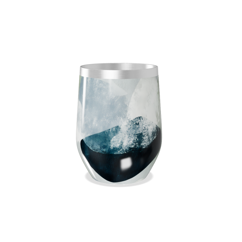 Copo Térmico Slim - Estampa Geométrica Azul