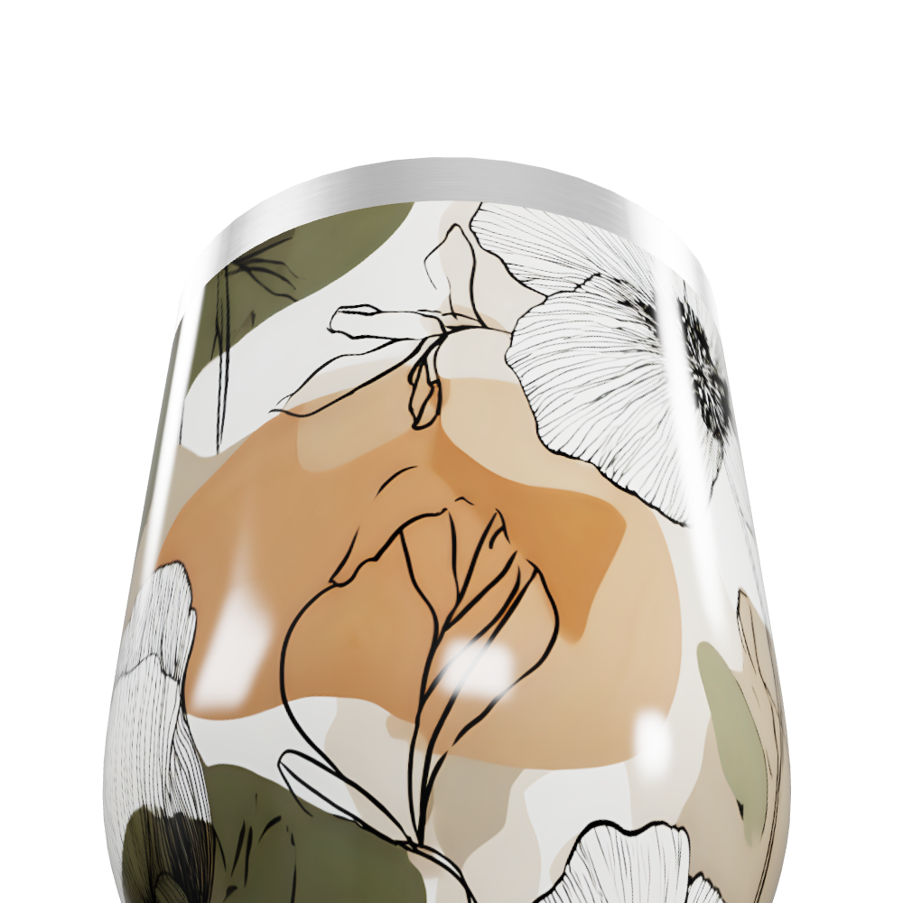 Copo Térmico Slim - Floral Aço Inox