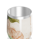 Copo Térmico Slim - Floral Bege Aço Inox